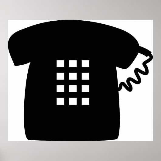 Telefoon Retro Poster (Voorkant)