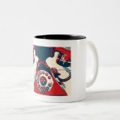 Telefoon Retro Tweekleurige Koffiemok (Voorkant rechts)