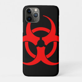 Telefoon rode biogevaarsymbool iPhone 11 pro max hoesje