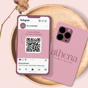 Telefoon Roze Instagram Zakkaartje Visitekaartje