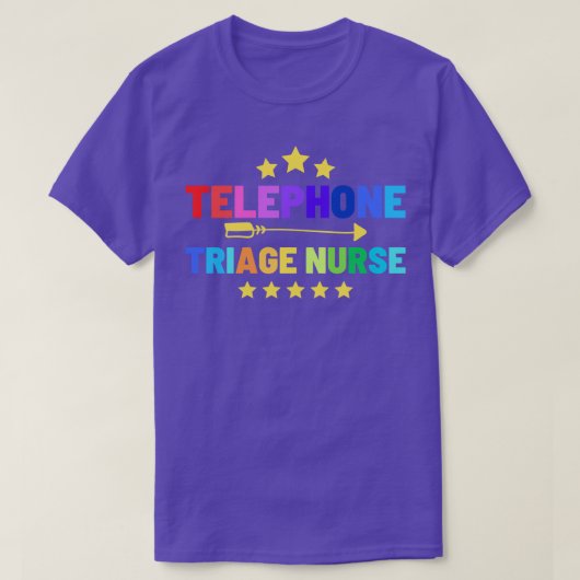 Telefoon Triage-verpleegster T-shirt (Design voorkant)