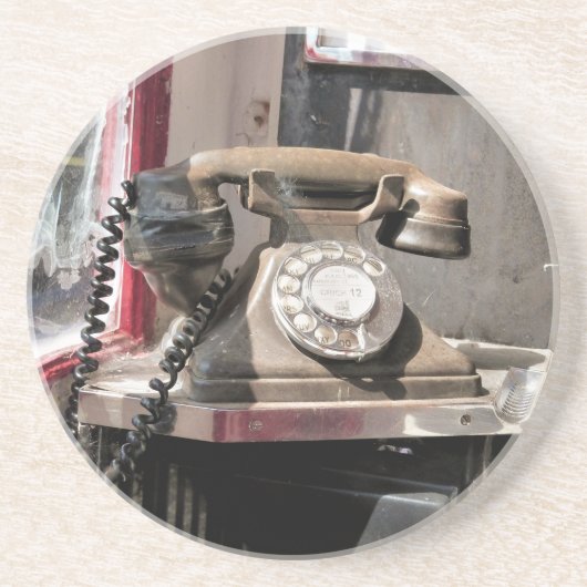 TELEFOON ZANDSTEEN ONDERZETTER (Voorkant)