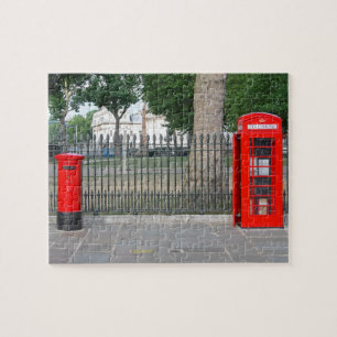 Telefooncabine en postbus in Londen Legpuzzel