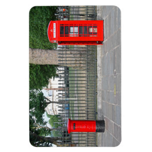 Telefooncabine en postbus in Londen Magneet