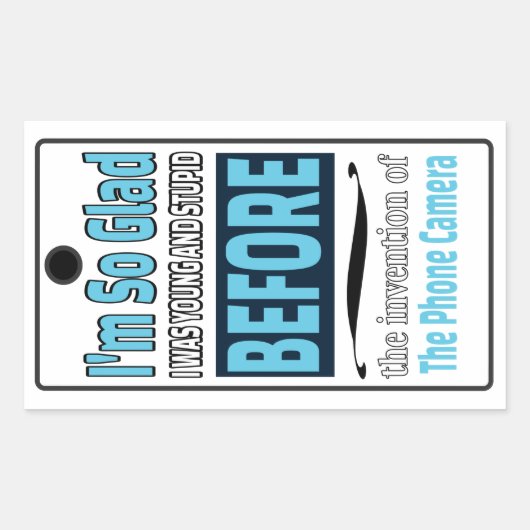 Telefooncamera Rechthoekige Sticker (Voorkant)