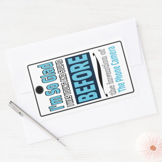 Telefooncamera Rechthoekige Sticker (Envelop)