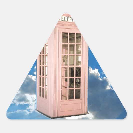 telefooncel driehoek sticker (Voorkant)