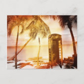  telefooncel gele gloed briefkaart (Voorkant)