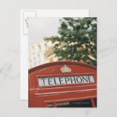 Telefooncel in Londen Engeland Briefkaart (Voorkant / Achterkant)