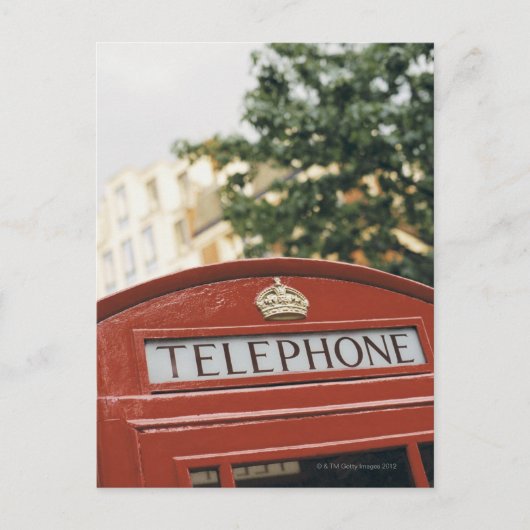 Telefooncel in Londen Engeland Briefkaart (Voorkant)