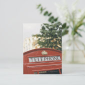 Telefooncel in Londen Engeland Briefkaart (Staand voorkant)