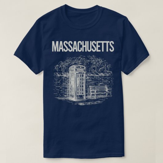 telefooncel Massachusetts T-shirt (Design voorkant)