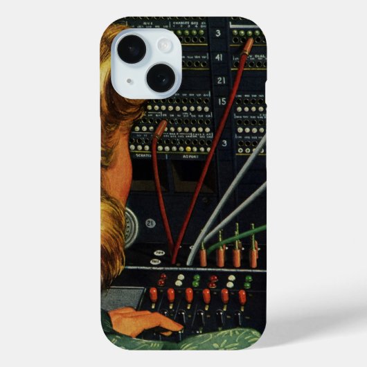 Telefooncentrale Operator, Oude Zakelijke Case-Mate iPhone Case (Achterkant)