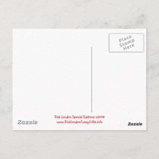 Telefooncode Blue Cartoon Funny Briefkaarten (Achterkant)