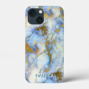 Telefoondraagtas aanpassen - Marble Gold Veins iPhone 13 Mini Hoesje