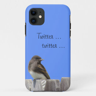 Telefoondraagtas — Flycatcher op hek iPhone 11 Hoesje