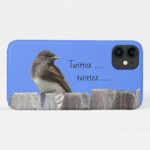 Telefoondraagtas - Flycatcher op hek iPhone 11 Hoesje