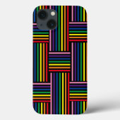Telefoondraagtas - geweven regenboogkleurige linte Case-Mate iPhone case (Achterkant)