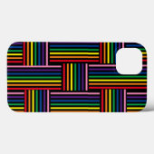 Telefoondraagtas - geweven regenboogkleurige linte Case-Mate iPhone case (Achterkant (horizontaal))