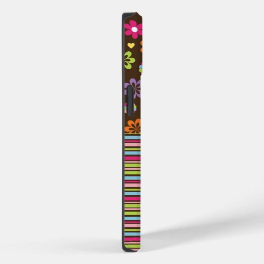 Telefoondraagtas met speciale Floral & Stripes Case-Mate iPhone Case (Achterkant / Rechts)