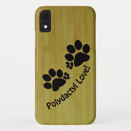 Telefoondraagtas - Tekenafdrukken op bamboevloer Case-Mate iPhone Case (Achterkant)
