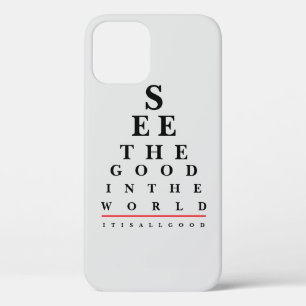 Telefoondraagtas van het type Eye Chart Quote iPhone 12 Hoesje