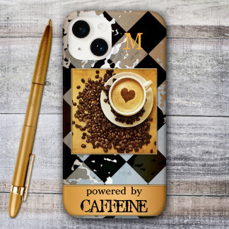 Telefoondraagtas voor foto-monogram koffie