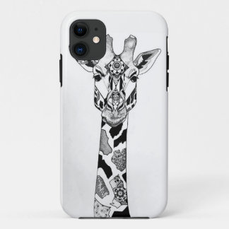 Telefoondraagtas voor Giraffe van patchwork iPhone 11 Hoesje