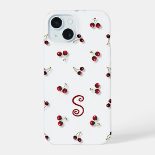 Telefoondraagtas voor kersen iPhone 15 hoesje