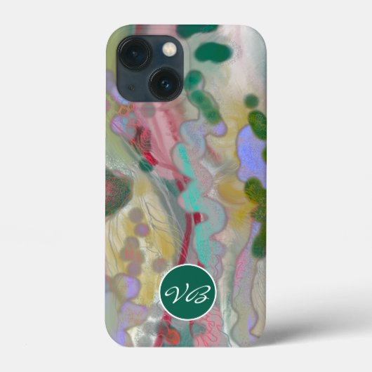 Telefoongevallen Psychedelic Pink Mint Monogram Case-Mate iPhone Case (Achterkant)