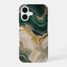 Telefoonhoes met groen marmeren patroon ontwerp