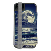 Telefoonhoes met maanontwerp incipio iPhone portemonnee hoesje (Agenda Achterkant)