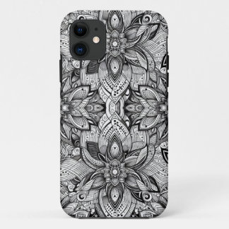 Telefoonhoes met zwart en wit patroon iPhone 11 hoesje