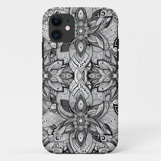 Telefoonhoes met zwart en wit patroon Case-Mate iPhone case (Achterkant)