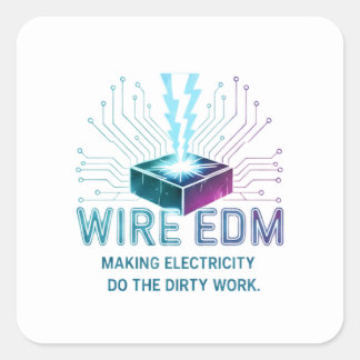 Telefoonhoesje met EDM (elektrische ontlading) Vierkante Sticker