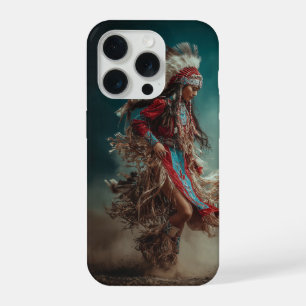Telefoonhoesje met indiaanse danser iPhone 15 pro hoesje