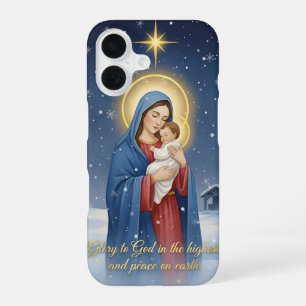 Telefoonhoesje met Maria en kindje Jezus iPhone 16 Hoesje
