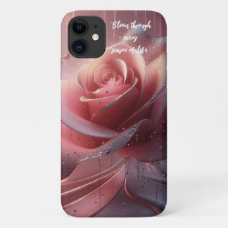 Telefoonhoesje met roze bloem iPhone 11 hoesje