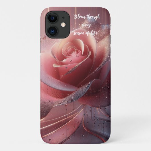 Telefoonhoesje met roze bloem Case-Mate iPhone case (Achterkant)