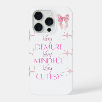 Telefoonhoesje met zeer schattige roze esthetiek iPhone 15 pro hoesje