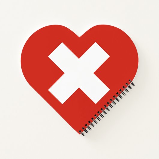 Telefoonhoesje onder Zwitserse vlag Notitieboek (Achterkant)