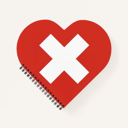 Telefoonhoesje onder Zwitserse vlag Notitieboek (Voorkant)