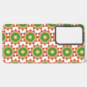 Telefoonhoesje - Rood en Groen plus Mandala Samsung Galaxy Hoesje (Achterkant horizontaal)