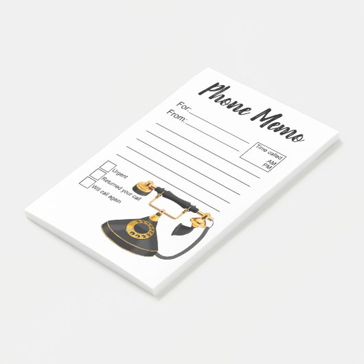 Telefoonnotitie Post-it® Notes (Schuin)