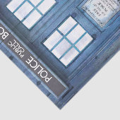 Telefoonnummer politie Openbare telefooncel Tissuepapier (Detail)