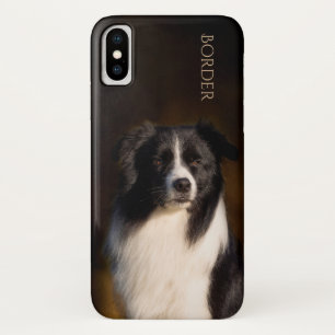 Telefoonnummer rand collie iPhone x hoesje