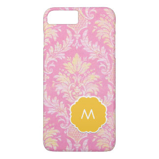 Telefoonnummer roze Damask iPhone 8 Plus / 7 Plus Hoesje