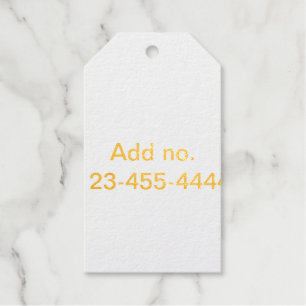 Telefoonnummer toevoegen Eenvoudige minimale zaken Cadeaulabels