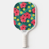 Telefoonnummer tropische ventilatorafdruk aangepas pickleball paddle (Voorkant)