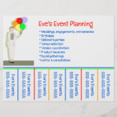 Telefoonnummer voor bewerkbare eventplanner flyer (Voorkant)